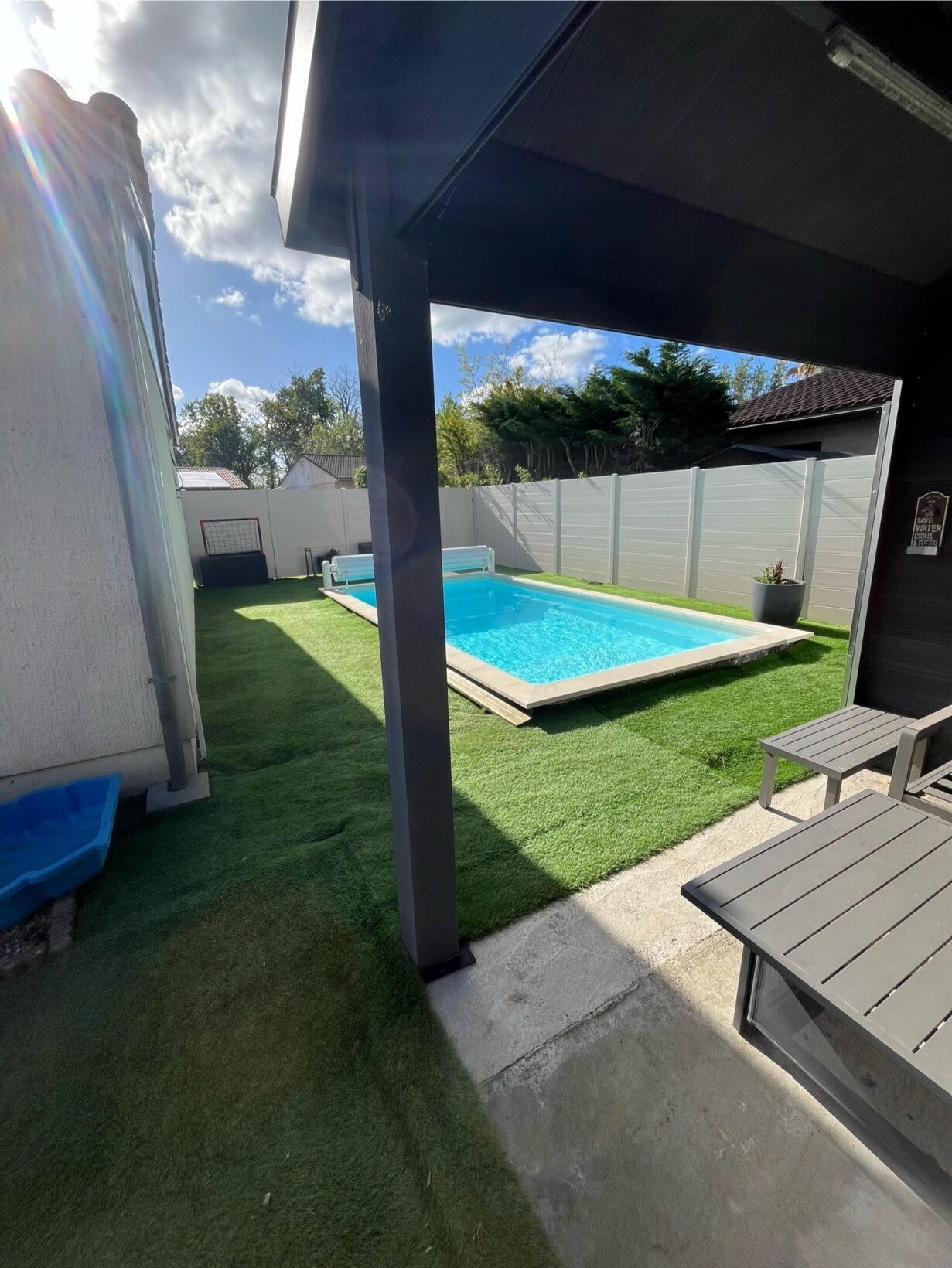 Magnifique Terrasse Piscine en Bois exotique Ipé